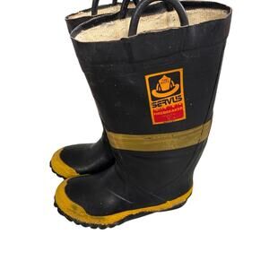 Servus Firebreaker Rubber Firefighter Steel Toe Rubber Rain Boots